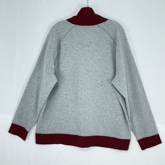 Mens Turtleneck Fleece Sweatshirt XLarge in Soft Grey Heather Club Room - Picture 3 of 16